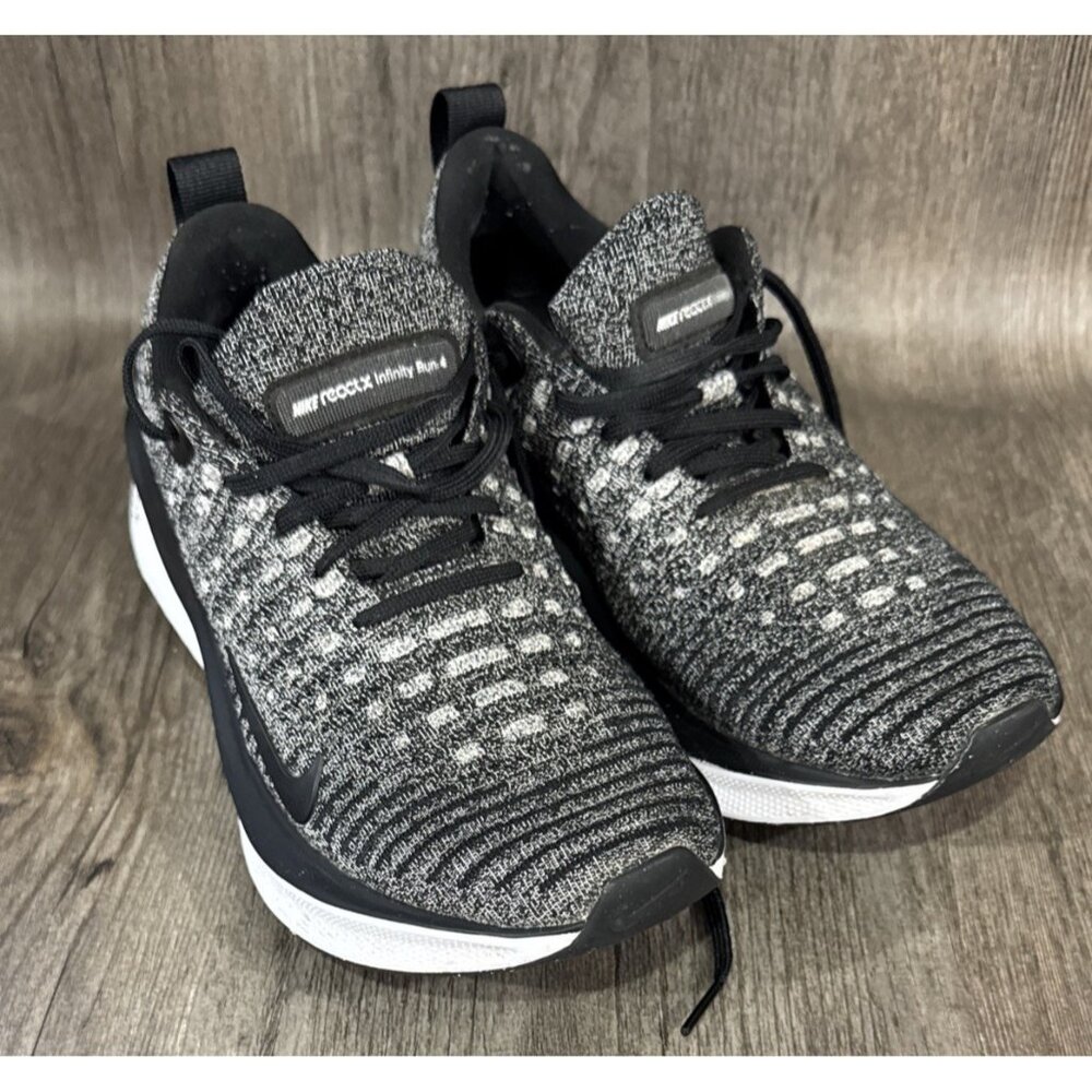 Nike Sneakers Womens 8 ReactX Infinity Run 4 DR2670-003 Black Oreo Running Shoes